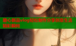 糖心新品vlog轻松制作分享创意生活精彩瞬间