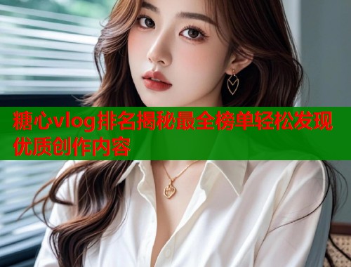糖心vlog排名揭秘最全榜单轻松发现优质创作内容  第1张