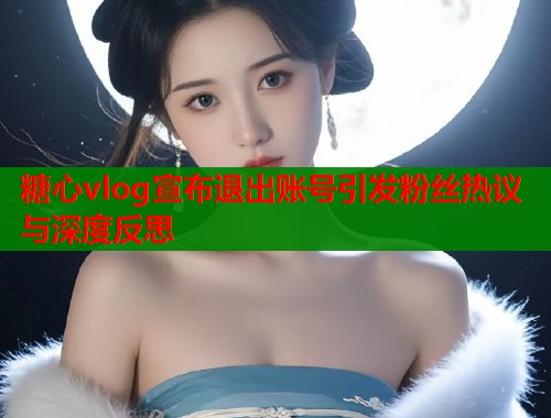糖心vlog宣布退出账号引发粉丝热议与深度反思  第2张